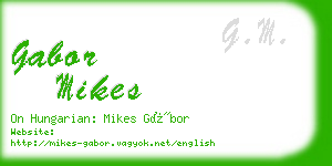 gabor mikes business card